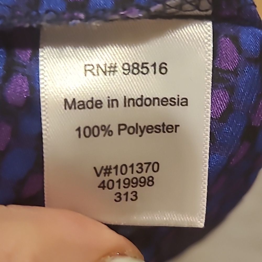 Coldwater creek womens blue and purple polyester flowy tank top‎ size 2x - Picture 6 of 6